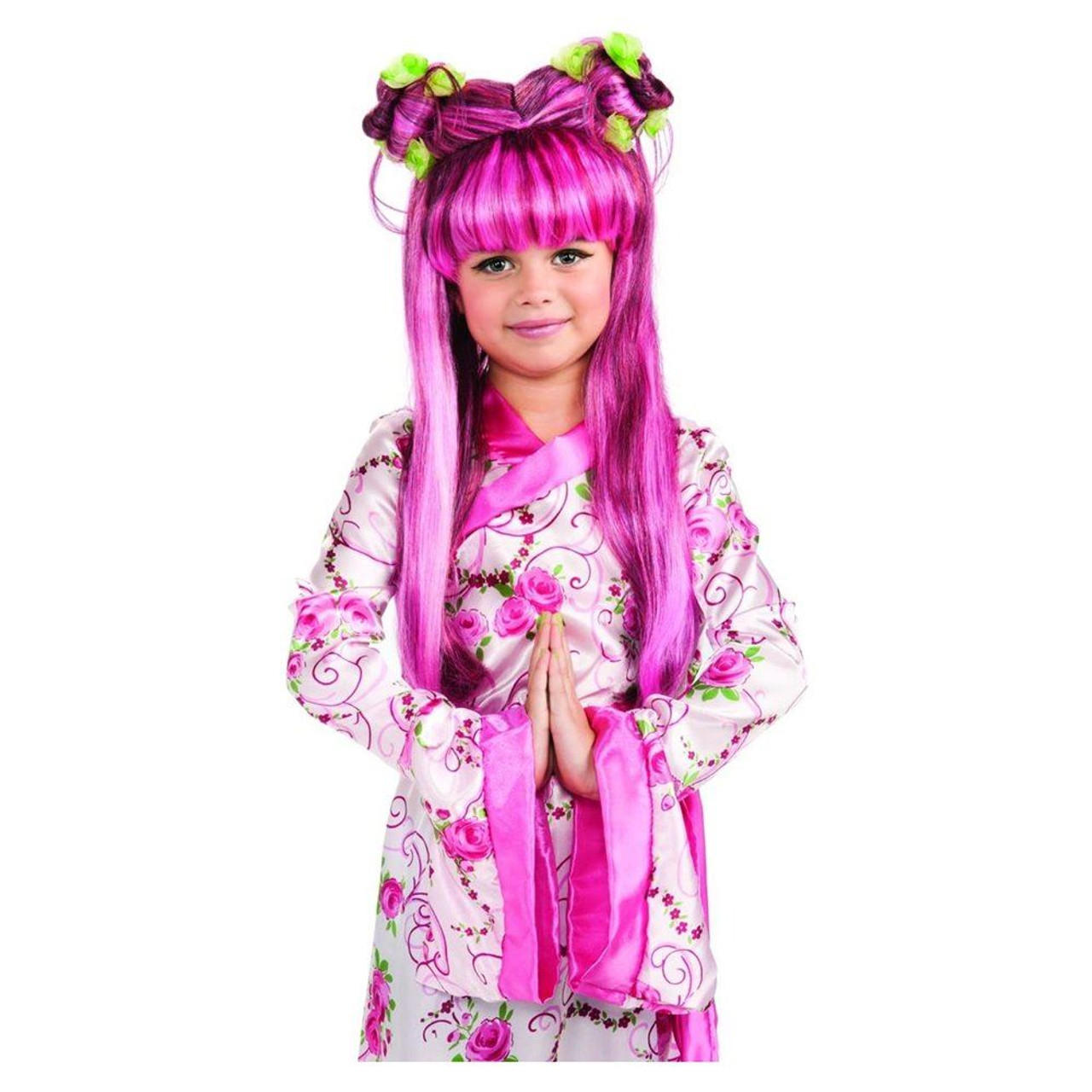PINK PRINCESS WIG pop star diva girls harajuku mermaid hair halloween costume